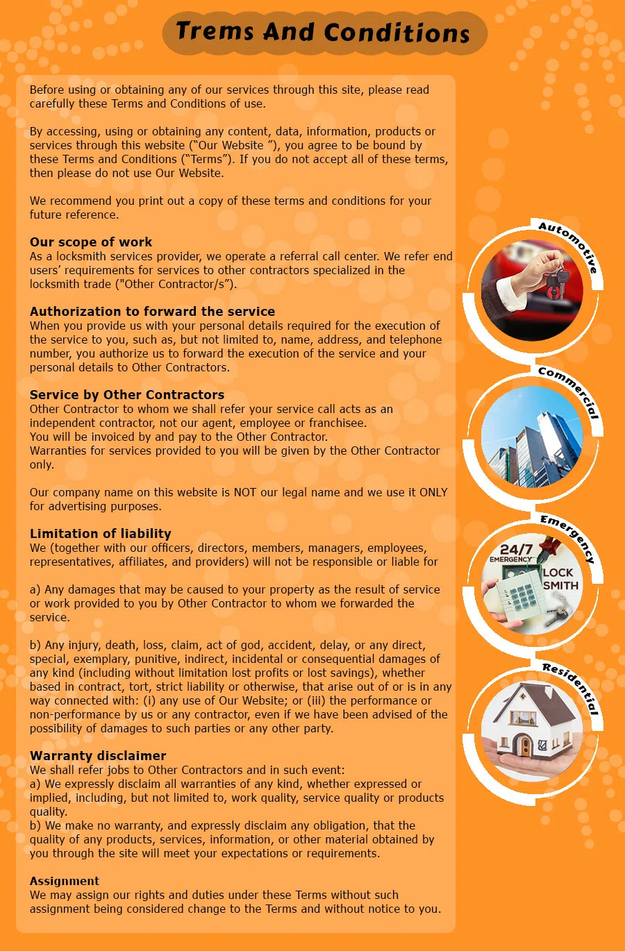 Richmond Expert Locksmith Richmond, VA 804-368-3556 - TermsAndCondition-13